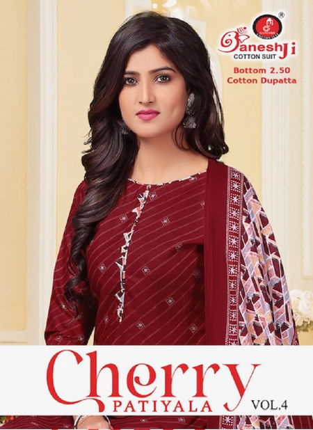 Cherry Patiyala Vol 4 By Ganeshji Indo Cotton Dress Material Wholesale Market In Surat Catalog